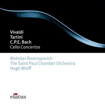 Vivaldi, Tartini & Bach, CPE : Cello Concertos (Elatus)