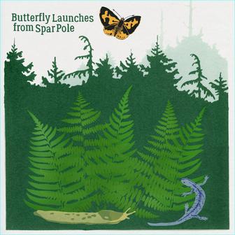 Butterfly Launches from Spar Pole