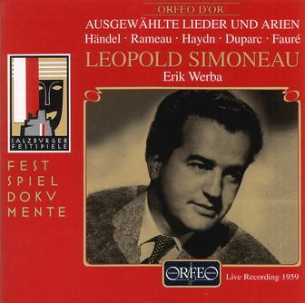 Ausgewählte Lieder und Arien (Live)