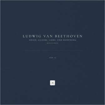 Waltz in F Major 'Adieu; Glaube, Liebe, und Hoffnung', Anh. 15