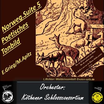 Norwegische Suite Teil 5 Poetisches Tonbild E. Grieg (Violine/Orchester Solist: M. Apitz) Köthen) [PDF-Noten kostenlos noten-apitz.de Musikverlag Apitz]